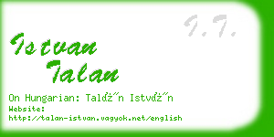 istvan talan business card